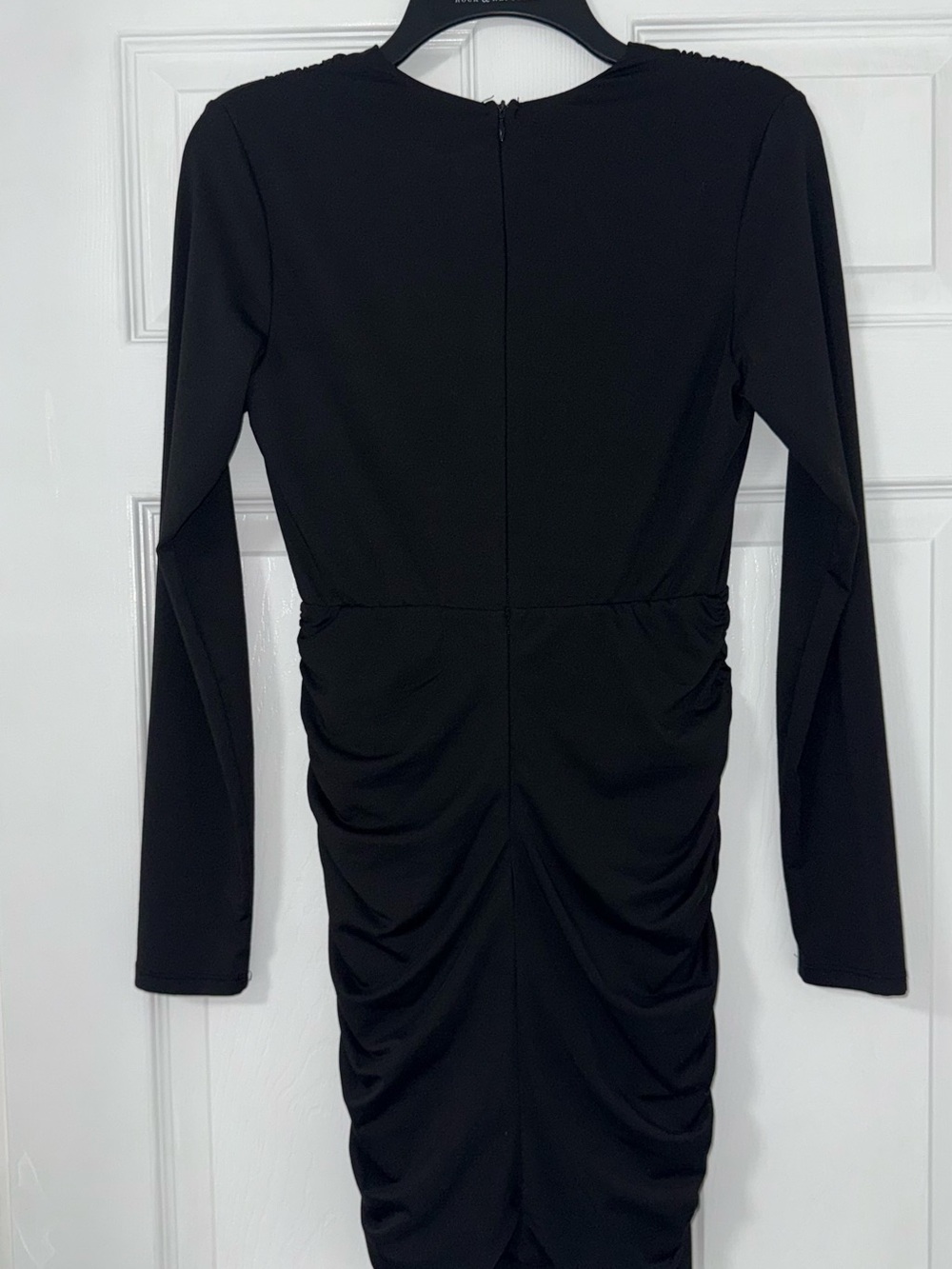 Deep V Long-Sleeve Dress - Picture 4 of 5